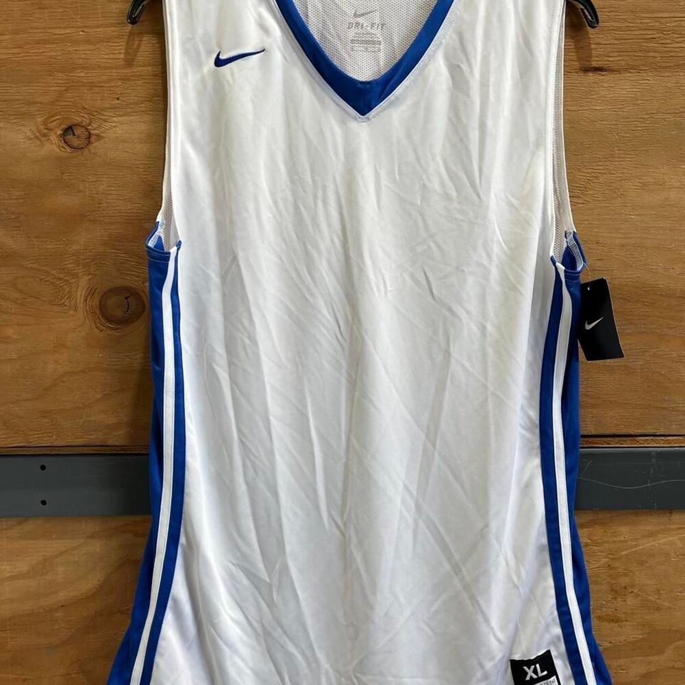 Nike Men's White and Blue Vest